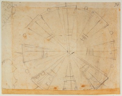 Lantern Plan for the New Sacristy by Michelangelo Buonarroti