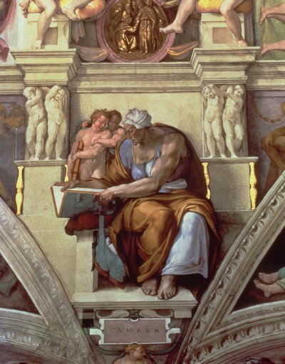 Sistine Chapel Ceiling: Cumaean Sibyl by Michelangelo Buonarroti