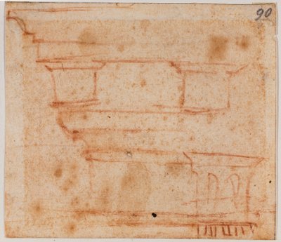 Sketch of Entablature by Michelangelo Buonarroti