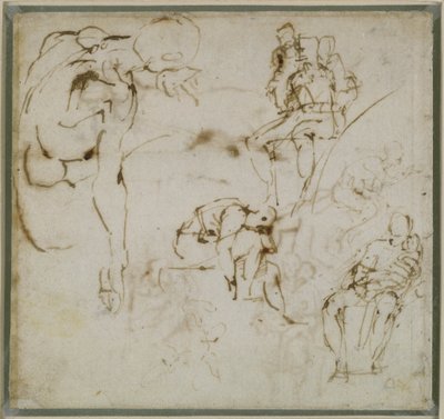 Study of Figures by Michelangelo Buonarroti