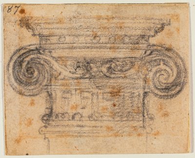 Study of Ionic capital by Michelangelo Buonarroti