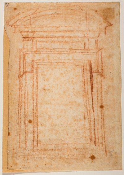 Window Sketch for the New Sacristy by Michelangelo Buonarroti