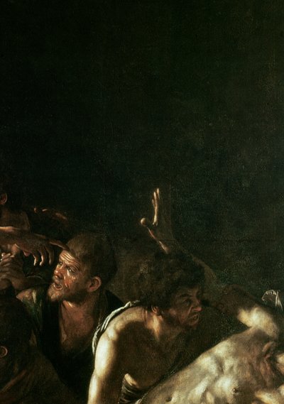 Resurrection of Lazarus (detail) by Michelangelo Merisi Caravaggio