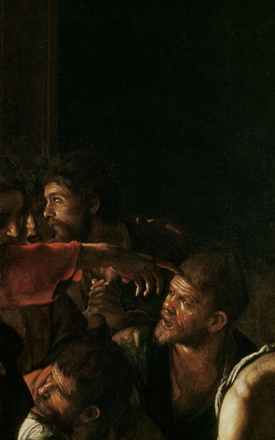 Resurrection of Lazarus (detail) by Michelangelo Merisi Caravaggio