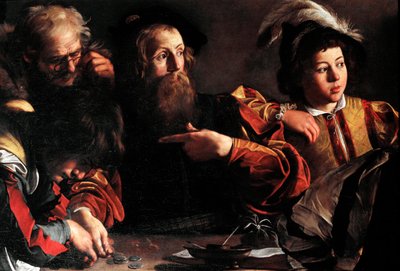 The Calling of Saint Matthew by Michelangelo Merisi da Caravaggio