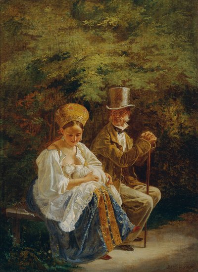 The Old Bachelor by Mihaly von Zichy
