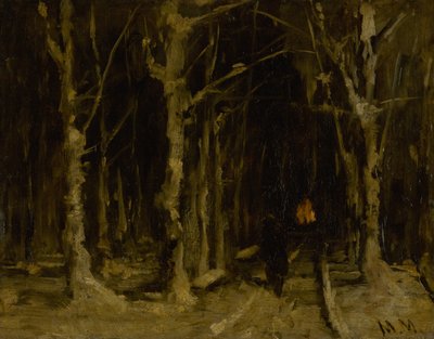 Alley in Düsseldorf by Mihály Munkácsy