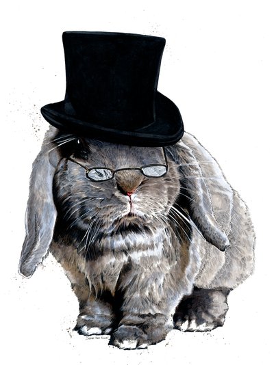 Humbug Bunny on White, 2020 by Mike Davis