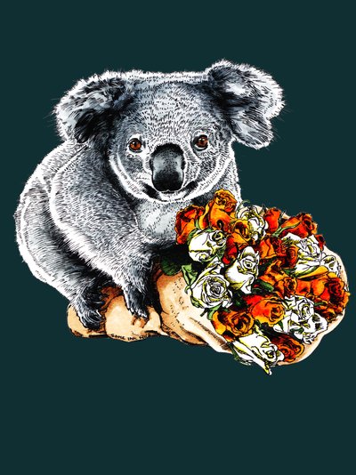 Thanks Koala on Deep Cyan, 2020 by Mike Davis