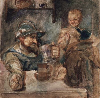 Over a Beer Tankard, 1883 by Mikhail Aleksandrovich Vrubel