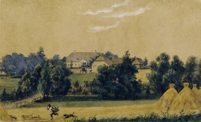 The Priyutino Estate by Mikhail Ivanovich Lebedev