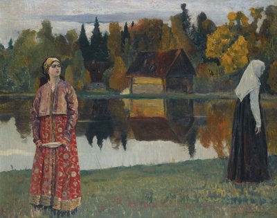 By the Lake by Mikhail Vasilievich Nesterov