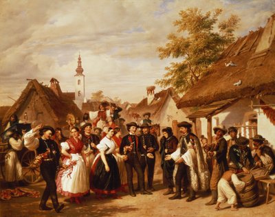 The Arrival of the Bride by Miklós Barabás