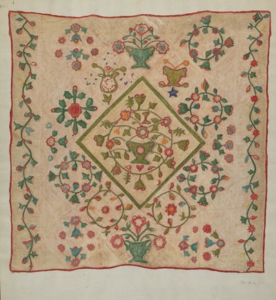 Applique Quilt by Mildred E. Bent