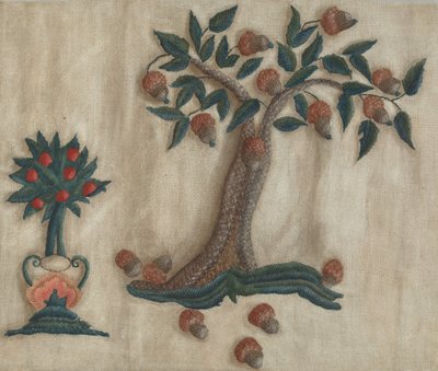 Embroidered Bed Hanging by Mildred E. Bent