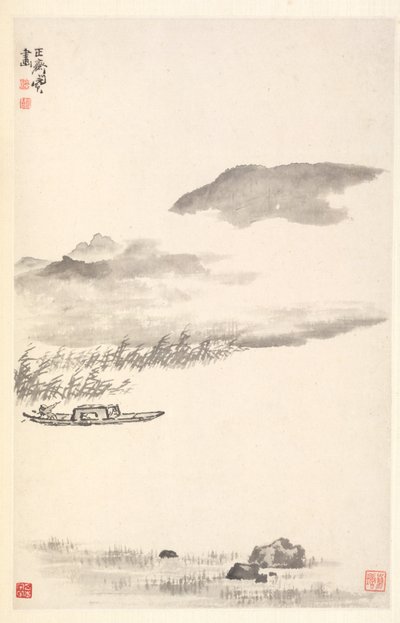 River Landscape by Min Zhen