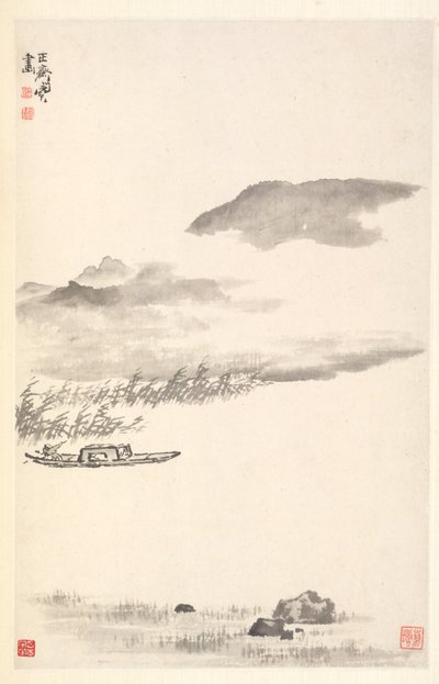 River Landscape by Min Zhen