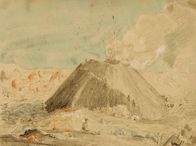 Figures Near Volcano by Miner Kilbourne Kellogg
