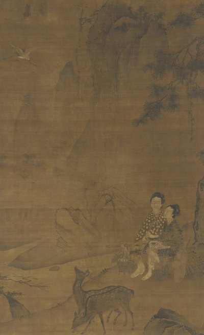 Female Immortals Gathering Herbs by Ming Dynasty Chinese School