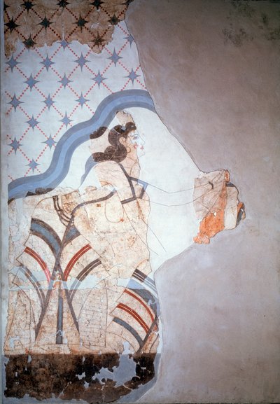 Female figure (fresco) by Minoan
