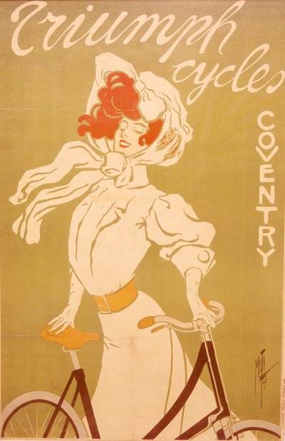 Poster advertising Triumph bicycles, 1907 by Misti