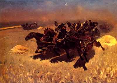 Russian Carriage Racing by Mitrofan Borisovic Grekov