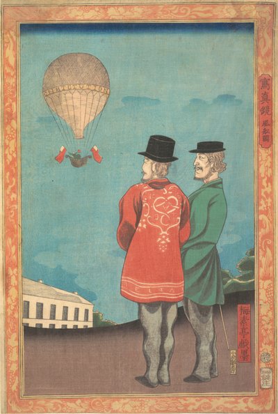 Picture of a Balloon, 1860 by Miyagi Gengyo