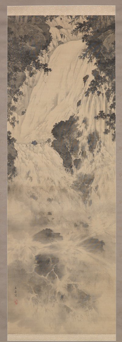 Waterfall by Mochizuki Gyokusen