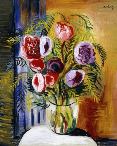 Flowers in a Vase by Moise Kisling