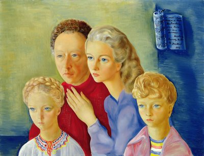 The Rubinstein Family by Moise Kisling