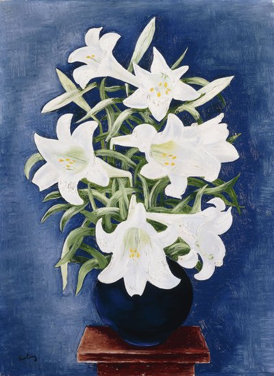 Vase of Lilies by Moise Kisling