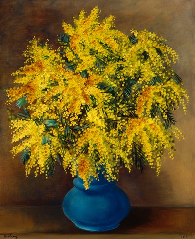 Vase of Mimosas by Moise Kisling