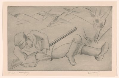 Sleeping Hunter by Mommie Schwarz (signed by artist)