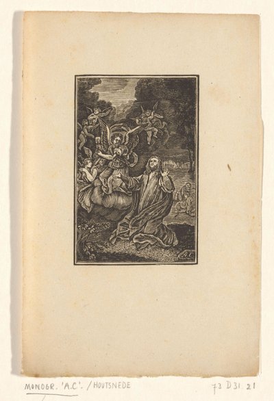 Christ on the Mount of Olives by Monogrammist AC (houtgraveur)
