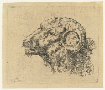 Head of a Ram by Monogrammist IFG (graveur)