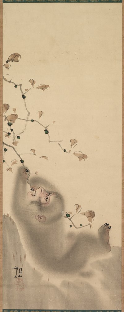 Monkey Hanging on to a Branch by Mori Sosen