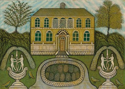 Home with Water Fountains by Morris Hirshfield