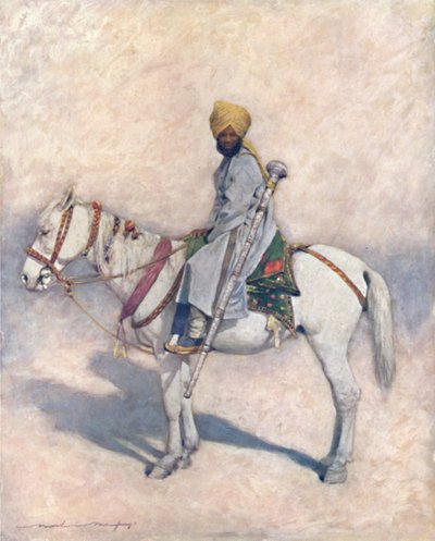 A Mounted Mace-bearer, 1903 by Mortimer L Menpes