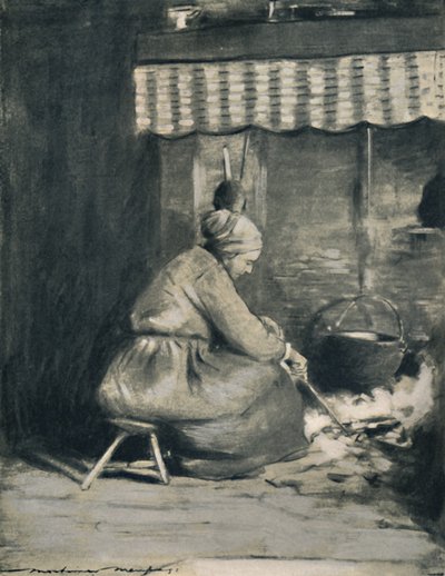 An Old-Fashioned Hearth by Mortimer L Menpes