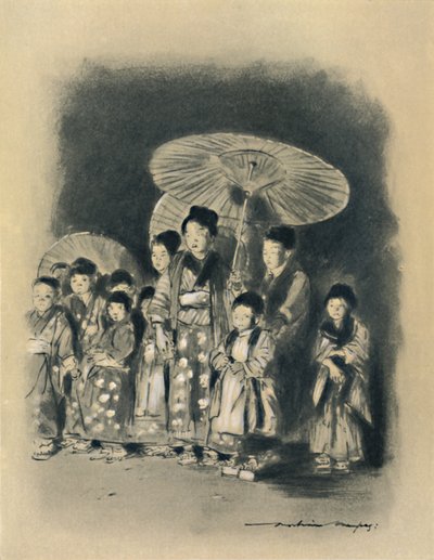 Children Watching a Play, 1903 by Mortimer L Menpes
