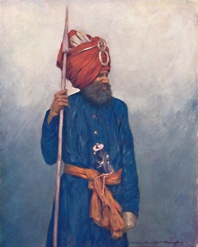 Spear-Bearer from Jind by Mortimer L Menpes