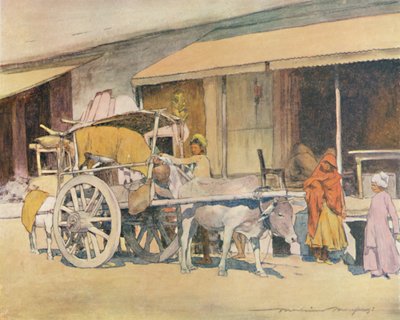A Bullock-cart, Ajmere, 1905 by Mortimer Ludington Menpes