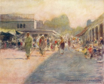 A Street in Peshawur by Mortimer Ludington Menpes