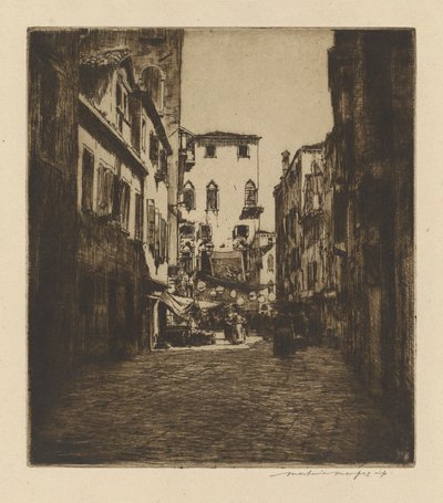 A Market Scene by Mortimer Menpes