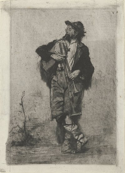 Bagpipe Player by Mosè di Giosuè Bianchi