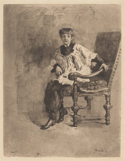 Seated Acolyte by Mose Bianchi