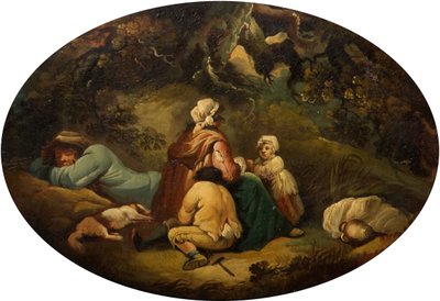 Gypsies In A Landscape by Moses Haughton