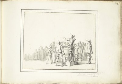 Crier in a Market Square by Moses Ter Borch