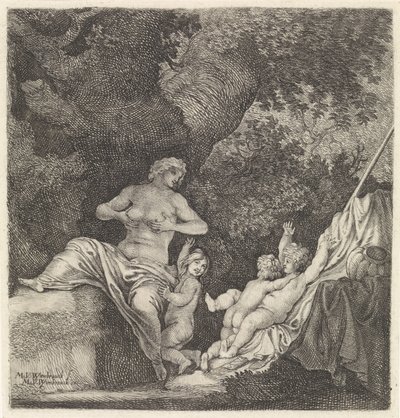 Woman with Three Children by Moyses van Wtenbrouck