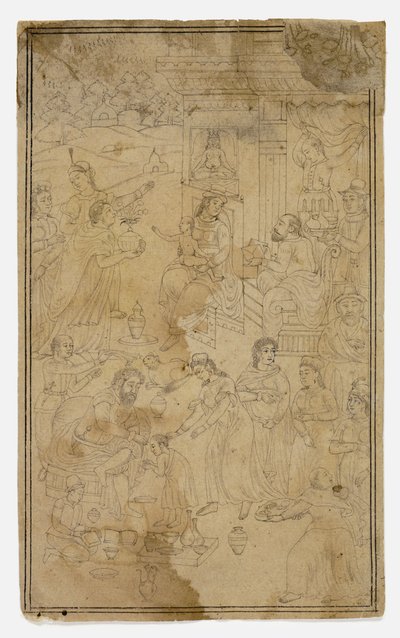Adoration of the Magi by Mughal School